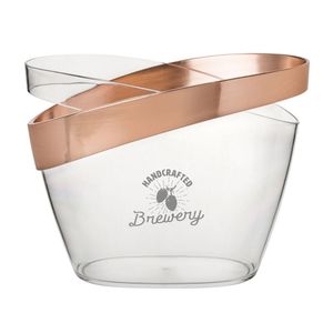 Custom Branded Copper Banded Champagne Bucket (30cm) - 1