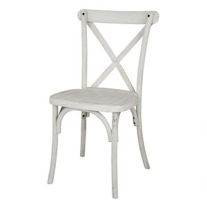 Bolero Manhattan Cross-Back Resin Chairs Limewash (4 Pack) - HW280 - 1