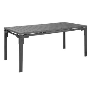 Bolero Valletta Grey Slatted Extendable Outdoor Dining Table - HW526 - 1