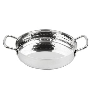 Olympia Table Presentation Handled Dish Stainless Steel Hammered 150mm - HY111 - 3