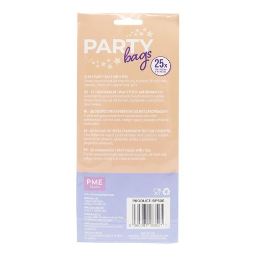 PME Party Bags with Silver Ties (25 Pack) - HZ053 - 2