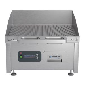 Synergy GRID600E-R Electric Griddle with Ribbed Mild Steel Top & Garnish Rail - JA967 - 1