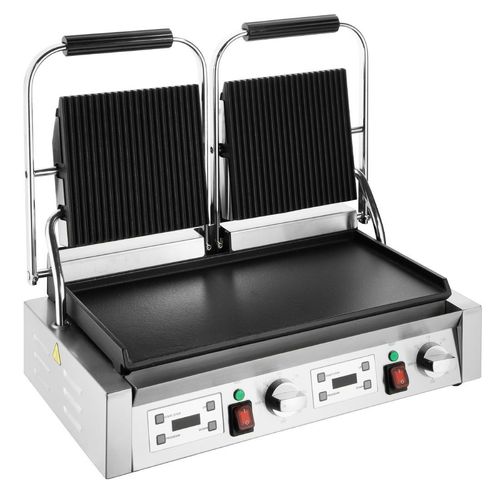 Buffalo Double Contact Grill Flat Base Ribbed Top Plate - CU612 - 4