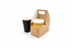 Kraft 2 Cup Handled Carrier (Case of 250) - 1
