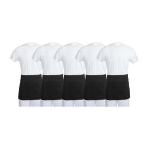Whites Waist Aprons Black (5 Pack) - SA844 - 1