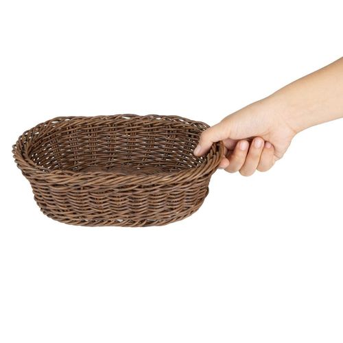 Olympia Polywicker Oval Basket Dark Brown 240x170mm - JA359 - 5