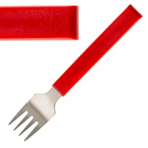 Amefa Select Straight Dessert Forks Red (12 Pack) - JD241 - 1