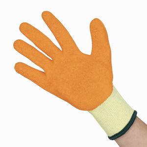KeepSAFE GLO107 Latex Palm Gloves Orange 10 (10 Pack) - JE604-10 - 1