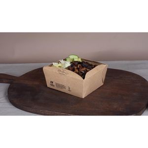 Notpla Clip & Close Food Boxes 800ml - Kraft (260 Pack) - JB810 - 3