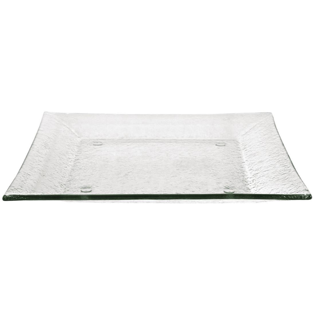 DM362 - Olympia Square Glass Plates Clear 205mm - Case - DM362