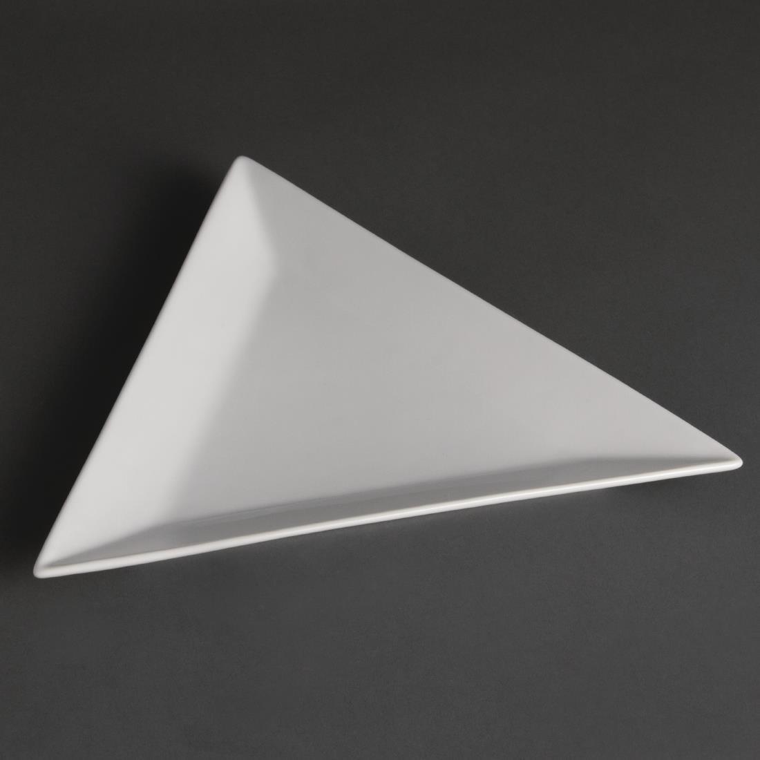 U655 - Olympia Whiteware Triangle Plates 254mm - Case 6 - U655