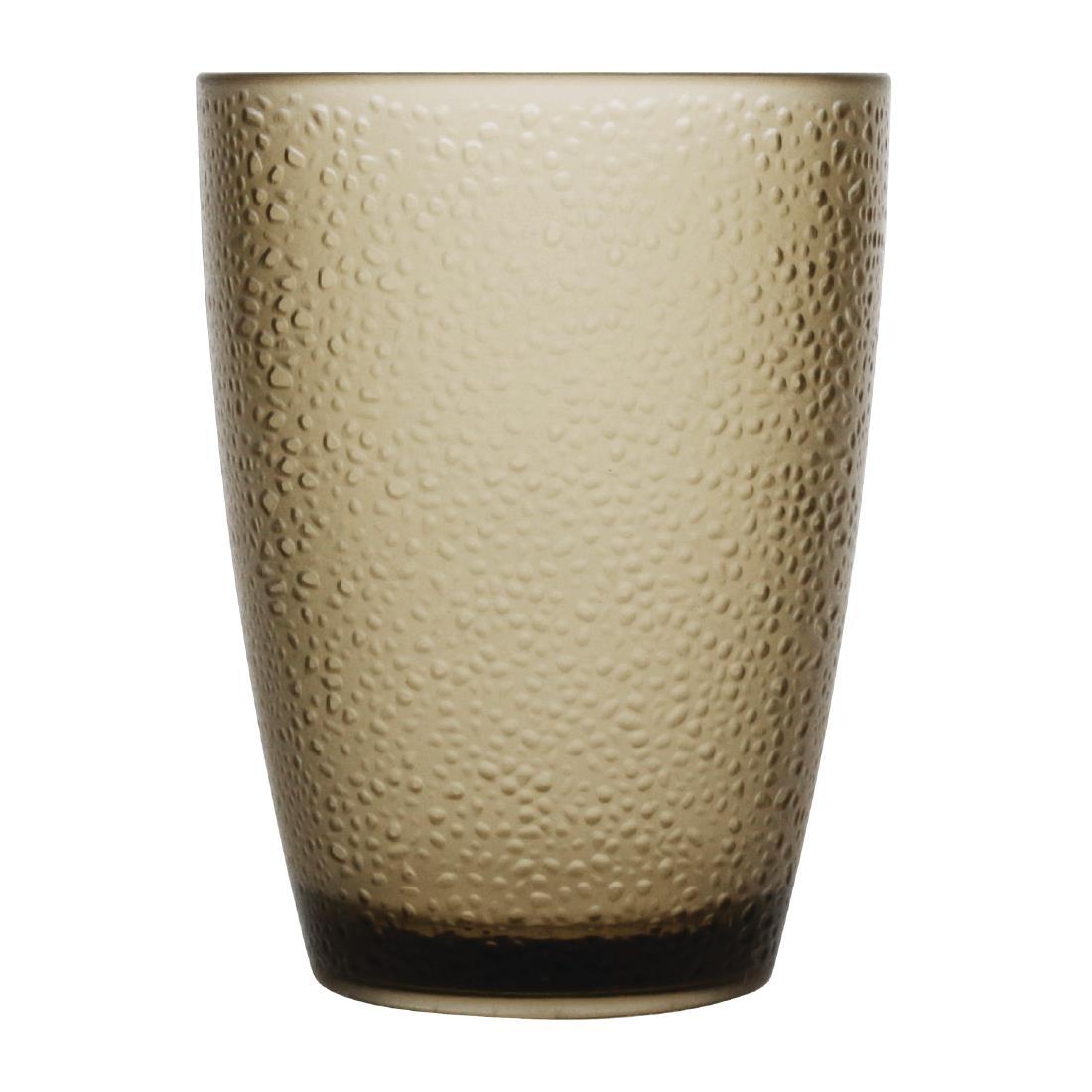 DC931 - Kristallon Polycarbonate Tumbler Pebbled Tan 275ml - Case 6 - DC931