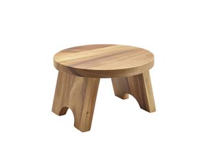Genware Acacia Wood Round Buffet Riser 25cm - RSR-WR25 - 1