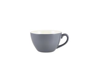 Genware Porcelain Grey Bowl Shaped Cup 34cl/ 12oz (Pack of 6) - 322134G - 1