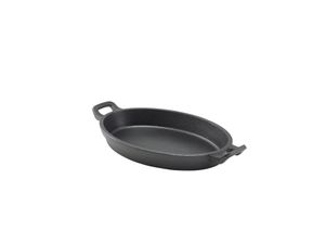 Cast Iron Oval Eared Dish 24 x 17.3 x 3.4cm (Pack of 6) - C247 - 1