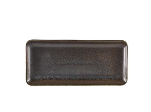 Terra Porcelain Black Narrow Rectangular Platter 31 x 14cm (Pack of 6) - NR-PBK30 - 1