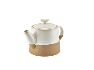 GenWare Kava White Stoneware Teapot 48cl/ 16.8oz (Pack of 6) - TP-KW48 - 3