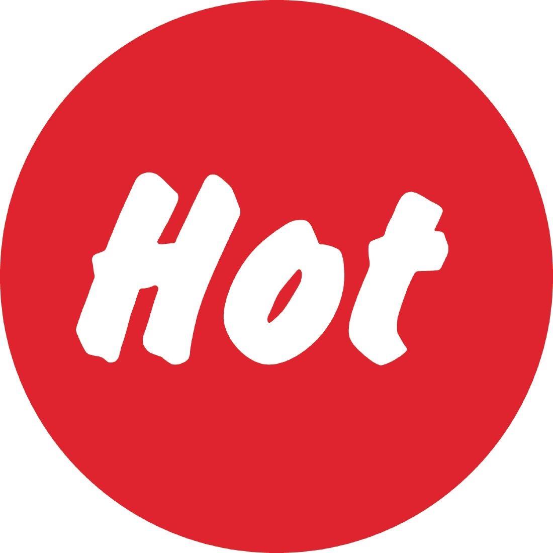 GJ061 - Vogue Hot Food Labels - Case of 1000 - GJ061