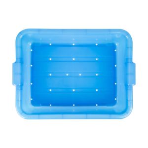 Vollrath Traex® Colour-Mate Blue Perforated Drain Box 5-inch - 1