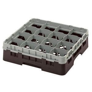 Cambro H114mm Brown 16 Compartment Camrack - 1