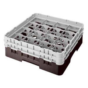 Cambro H133mm Brown 16 Compartment Camrack - 1