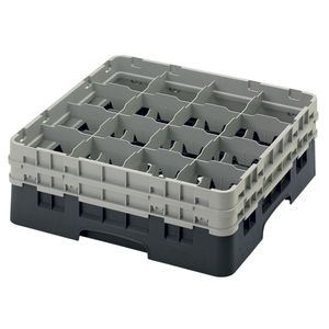 Cambro H155mm Black 16 Compartment Camrack - 1