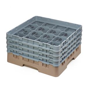 Cambro H215mm Beige 16 Compartment Camrack - 1
