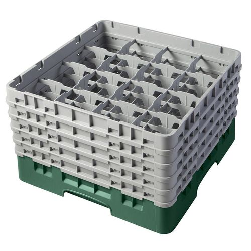Cambro H257mm Green 16 Compartment Camrack - 1