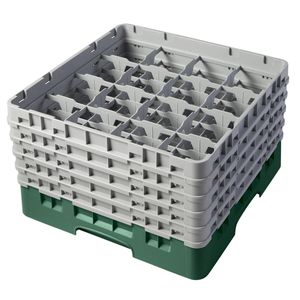Cambro H257mm Green 16 Compartment Camrack - 1