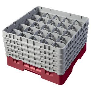 Cambro H257mm Cranberry 25 Compartment Camrack - 1