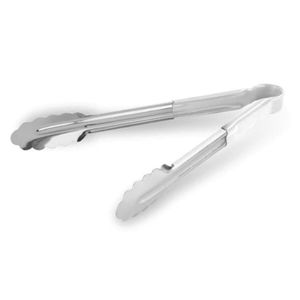 Pujadas Scalloped Stainless Steel Tongs 300mm PVC Handle - 1