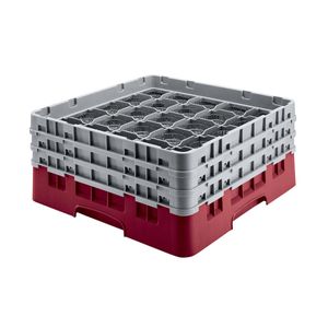 Cambro H155mm Cranberry 36 Compartment Camrack - 1