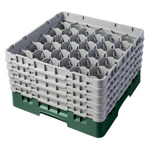 Cambro H257mm Green 30 Compartment Camrack - 1