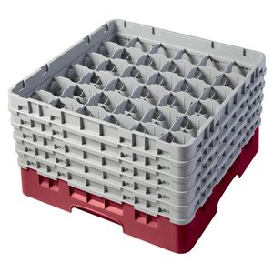 Cambro H257mm Cranberry 36 Compartment Camrack - 1