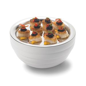 Vollrath 9.6L White Round Insulated Bowl - 3