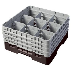 Cambro H215mm Brown 9 Compartment Camrack - 1