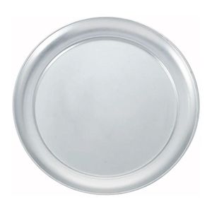 Winco 10 Wide-Rim Aluminium Pizza Pan - 1