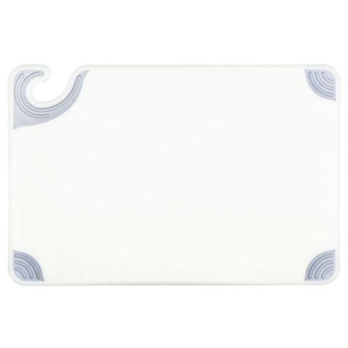 San Jamar White 9x12 Saf-T-Grip® Cutting Board - 1