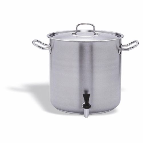 Pujadas INOX-PRO Diameter280 Stock Pot with Tap & Lid - 1