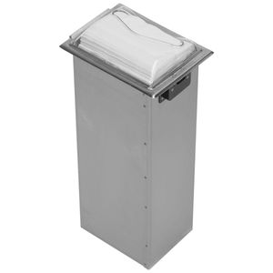 San Jamar Clear/St Steel Interfold In-Counter Napkin Dispenser - 1
