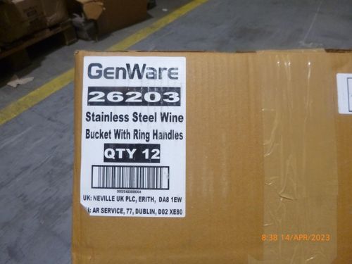 GenWare Stainless Steel Wine Bucket With Ring Handles - 26203 - 12