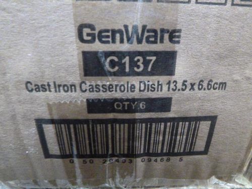 Cast Iron Casserole Dish 13.5 x 6.6cm (Pack of 6) - C137 - 8