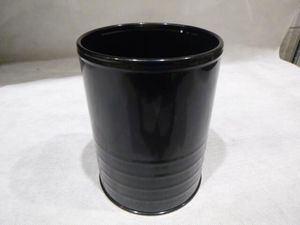 Galvanised Steel Can 11cm Dia x 14.5cm Black (Pack of 12) - GSC11BK - 3
