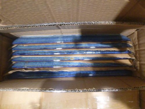 Terra Porcelain Aqua Blue Narrow Rectangular Platter 31 x 14cm (Pack of 6) - NR-PBL30 - 10