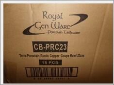 Terra Porcelain Rustic Copper Coupe Bowl 23cm (Pack of 6) - CB-PRC23 - 12