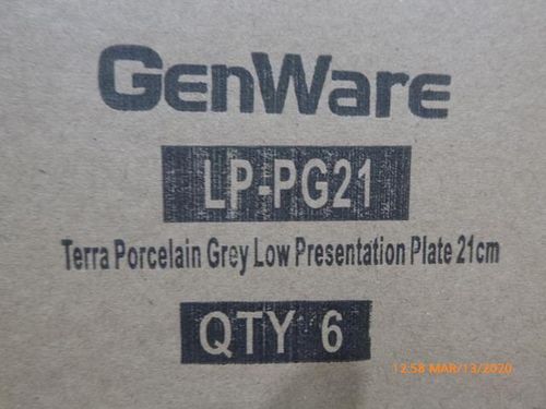 Terra Porcelain Grey Low Presentation Plate 21cm (Pack of 6) - LP-PG21 - 10