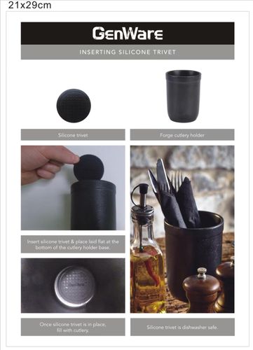 Forge Stoneware Cutlery Holder (Pack of 6) - CT-CH9TR - 17