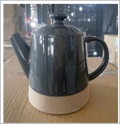 GenWare Kava Dark Grey Stoneware Teapot 48cl/ 16.8oz (Pack of 6) - TP-KDG48 - 4