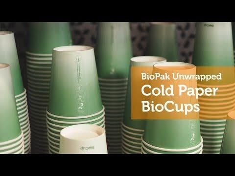 BioPak 280ml / 8oz (80mm) Cold Paper BioCups (Pack of 1,000) - BCC-8-G-UK - 8