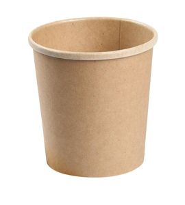 BioPak 26oz Kraft BioBowls/Soup Container With PLA Coating (Pack of 500) - BB-BL-26-UK - 1